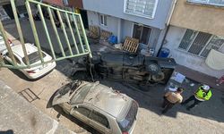 Samsun'da feci kaza! 5 metreden aşağı uçtu