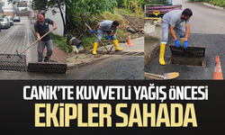 Canik’te kuvvetli yağış öncesi ekipler sahada