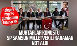 Muhtarlar konuştu, SP Samsun Milletvekili Mehmet Karaman not aldı