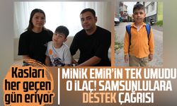 Samsun'da 8 yaşındaki Mustafa Emir hayati ilaç için destek bekliyor