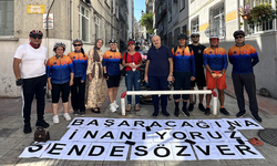 Samsun’da bisikletçilerden arkadaşlarına anlamlı ziyaret