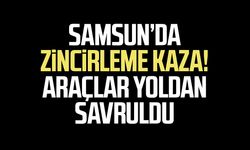 Samsun’da zincirleme kaza! Araçlar yoldan savruldu