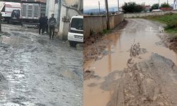 Samsun'un o ilçesinde 3 yıldır bitmeyen yol çilesi