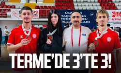 Terme'de 3'te 3! Taekwondoculardan gümüş madalya şöleni