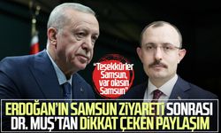 Erdoğan’ın Samsun ziyareti sonrası Dr. Mehmet Muş’tan dikkat çeken paylaşım