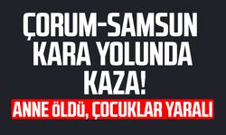 Çorum-Samsun kara yolunda kaza! Anne öldü, çocuklar yaralı