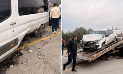 Samsun’da minibüs ile otomobil çarpıştı: 2 yaralı!