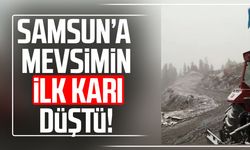 Samsun Vezirköprü'ye mevsimin ilk karı düştü!