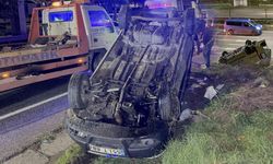 Samsun’da araç 30 metreden Atatürk Bulvarı’na uçtu!