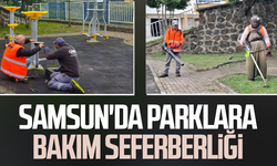 Samsun'da parklara bakım seferberliği