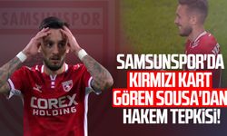 Samsunspor'da kırmızı kart gören Afonso Sousa'dan hakem tepkisi!