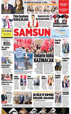 13 Mayıs Cumartesi Samsun Gazetesi