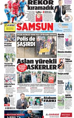 17 Mayıs Çarşamba Samsun Gazetesi
