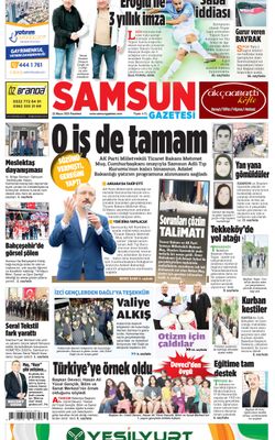 22 Mayıs Pazartesi Samsun Gazetesi