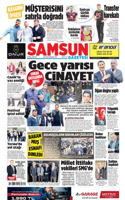 23 Mayıs Salı Samsun Gazetesi