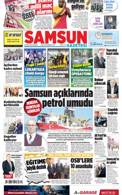 24 Mayıs Çarşamba Samsun Gazetesi