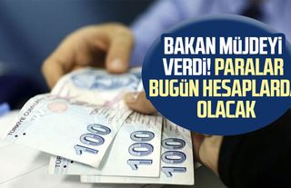 Bakan müjdeyi verdi! Paralar bugün hesaplarda olacak