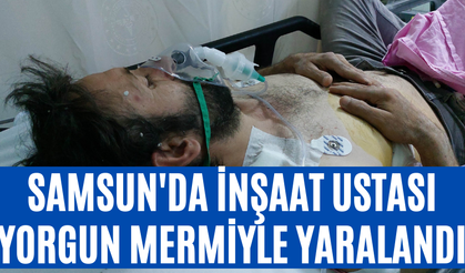 Samsun'da İnşaat Ustası Yorgun Mermiyle Yaralandı