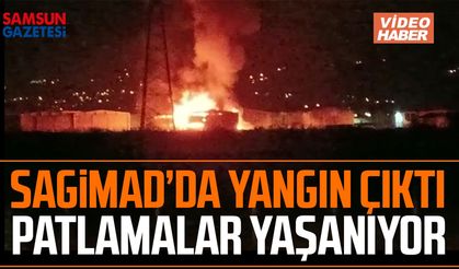 Samsun'da SAGİMAD Toptancılar Sitesi'nde büyük yangın çıktı