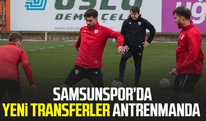 Yılport Samsunspor’da yeni transferler antrenmanda