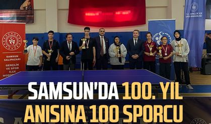 Samsun'da 100. yıl anısına 100 sporcu
