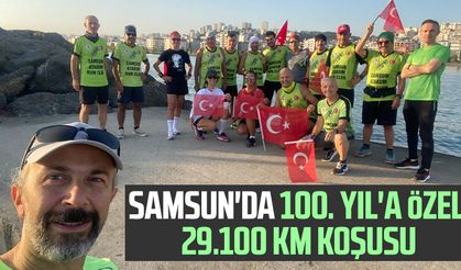 Samsun'da 100. Yıl'a özel 29.100 km koşusu 