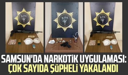 Samsun'da narkotik uygulaması: Çok sayıda şüpheli yakalandı 