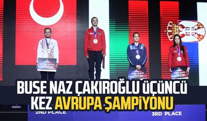 Milli boksör Buse Naz Çakıroğlu üst üste üçüncü kez Avrupa şampiyonu oldu