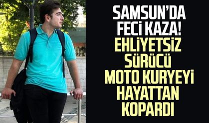 Samsun Atakum'da feci kaza! Ehliyetsiz sürücü moto kuryeyi hayattan kopardı