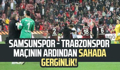 Samsunspor - Trabzonspor maçının ardından sahada gerginlik! Gisdol'e omuz attı