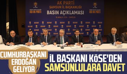 Cumhurbaşkanı Erdoğan geliyor: İl Başkanı Köse'den Samsunlulara davet | Video