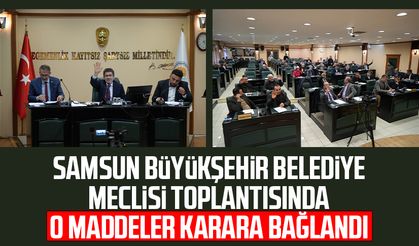 Samsun Büyükşehir Belediye Meclisi toplantısında o maddeler karara bağlandı | Video