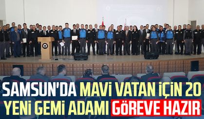 Samsun'da mavi vatan için 20 yeni gemi adamı göreve hazır | Video