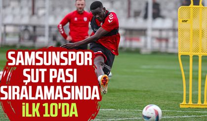 Samsunspor şut pası sıralamasında ilk 10'da