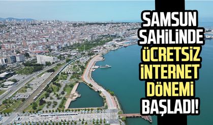 Samsun sahilinde ücretsiz internet dönemi başladı!