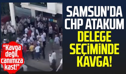 Samsun'da CHP Atakum delege seçiminde kavga!