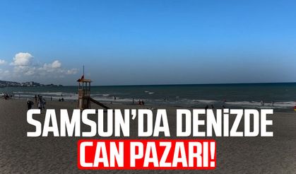 Samsun Atakum Sahili'nde denizde can pazarı!