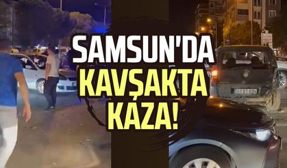Samsun Atakum'da kavşakta kaza!