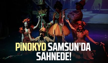 Pinokyo Samsun’da sahnede! Minik sanatseverlerle buluştu