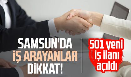 Samsun'da iş arayanlar dikkat! 501 yeni iş ilanı açıldı