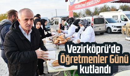 Samsun Vezirköprü'de Öğretmenler Günü kutlandı