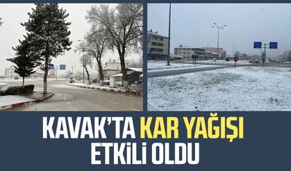 Samsun’un Kavak ilçesi beyaza büründü