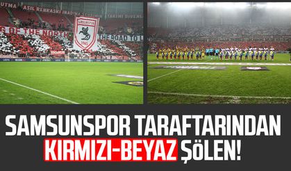 Samsunspor taraftarından kırmızı-beyaz şölen!