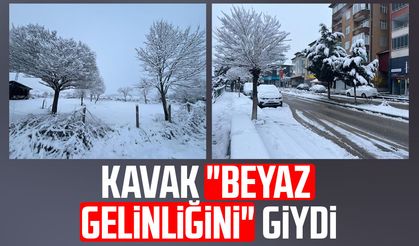 Samsun Kavak "beyaz gelinliğini" giydi
