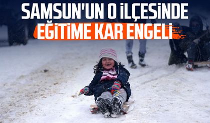 Samsun'un Bafra ilçesinde eğitime kar engeli