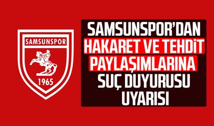 Samsunspor’dan hakaret ve tehdit paylaşımlarına suç duyurusu uyarısı