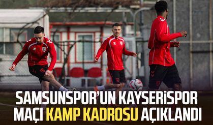 Samsunspor’un Kayserispor maçı kamp kadrosu açıklandı