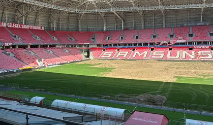 Samsunspor'un sahası baştan aşağı yenileniyor