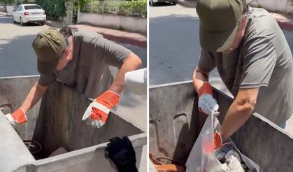 Ünlü şarkıcı Çelik Samsun sokaklarında çöplerden atık topladı