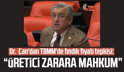 Dr. Murat Çan'dan TBMM'de fındık fiyatı tepkisi: "Üretici zarara mahkum"